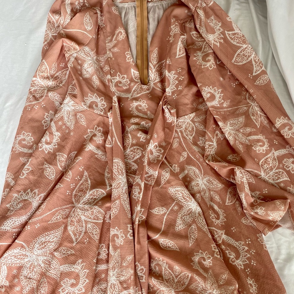 Pink long sleeved dress